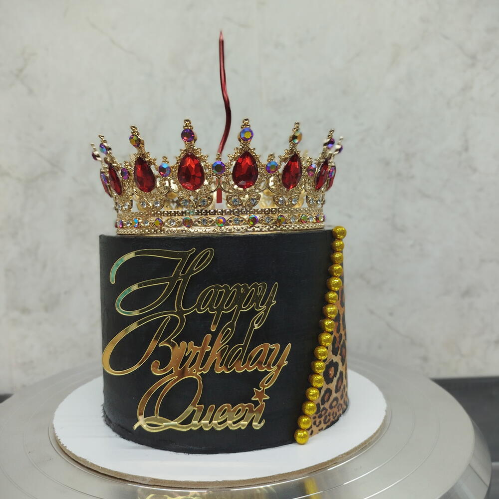 Леопардовый торт  Happy Birthday Queen