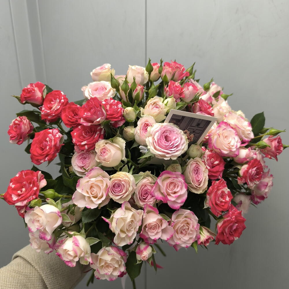 Букет из 9 кустовых роз микс