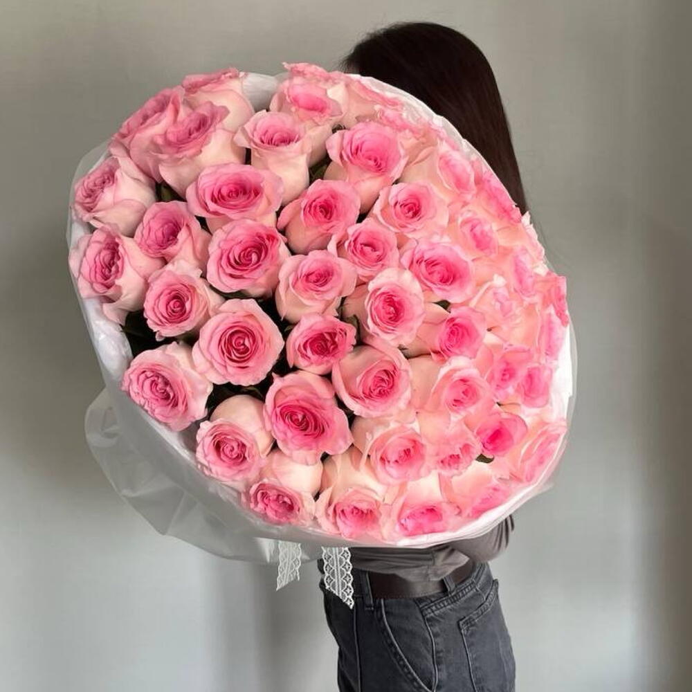 Пламя нежности 🌸💕 шикарный букет из 49 роз