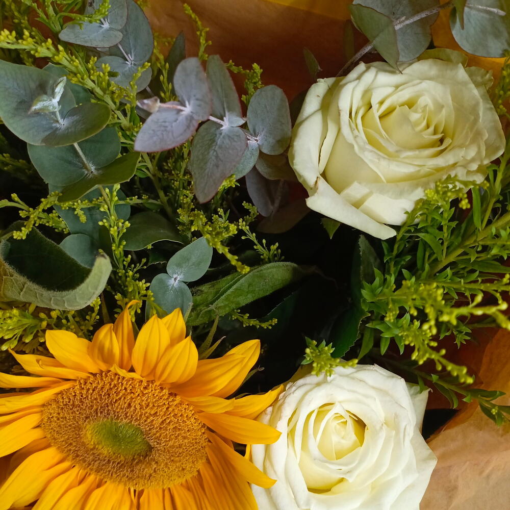 Букет с подсолнухом 🌻