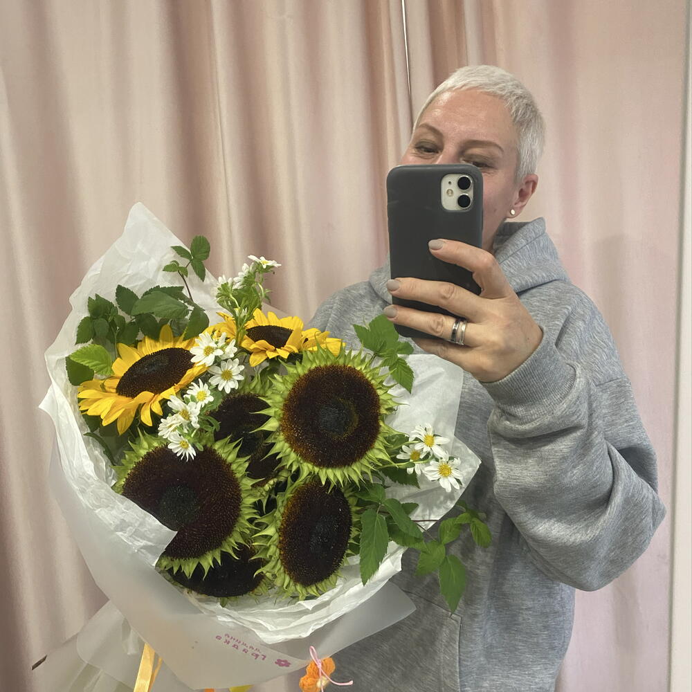 Букет с подсолнухами