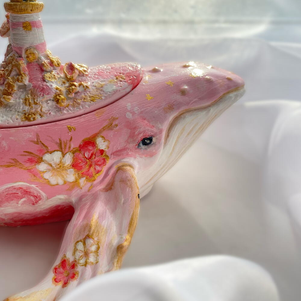 Свеча «Цветочный кит»🌸🐋🩷