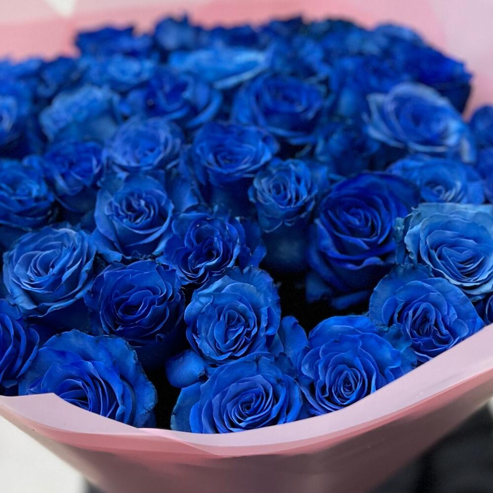 💙 Букет из 49 синих роз – Элегантный и загадочный подарок 🌹🚚