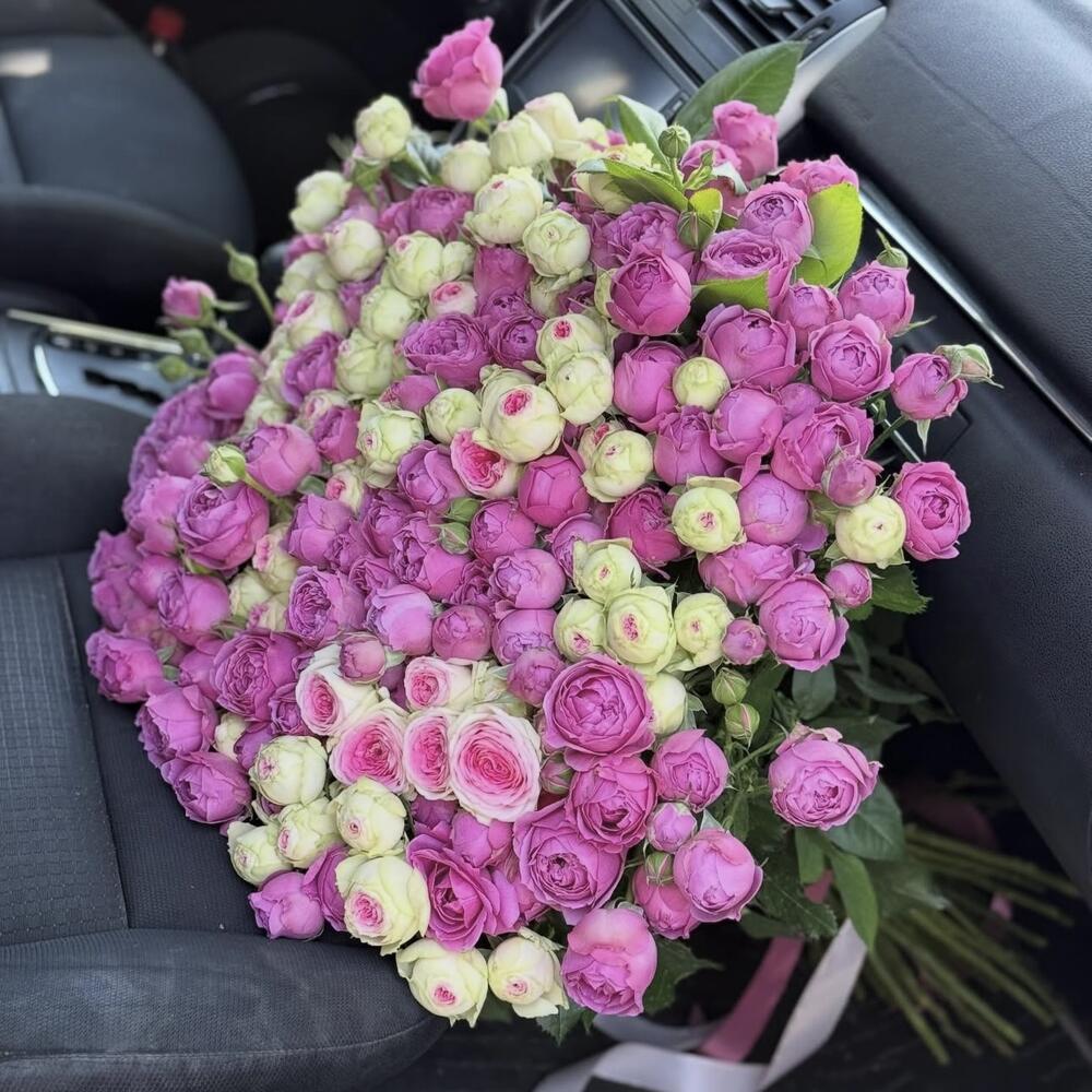 💗 Роскошный букет кустовых роз микс 🩷
