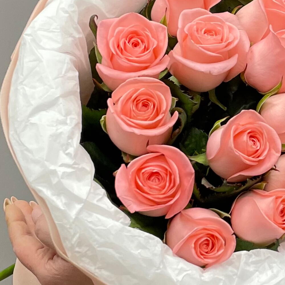 Моно букет из 15 роз 🌸