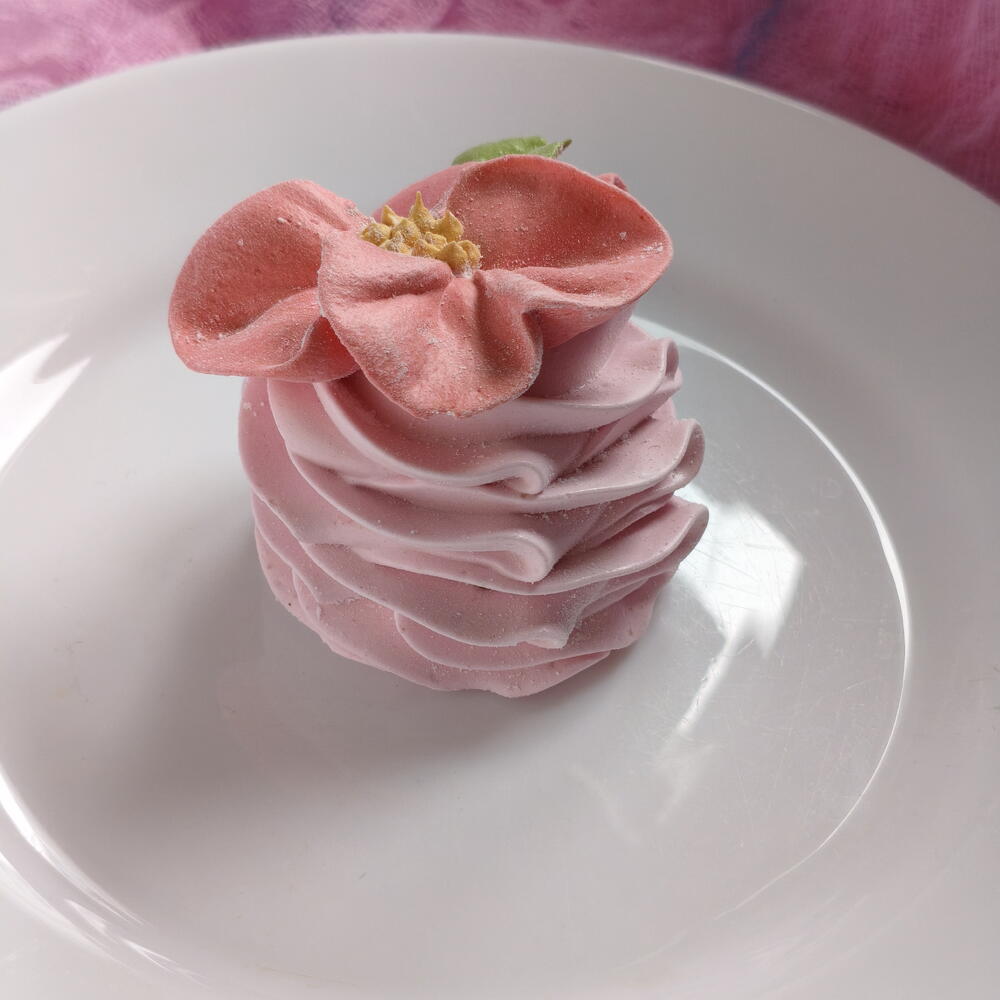 Зефирный комплимент "Цветочные завитки" вкус клубника