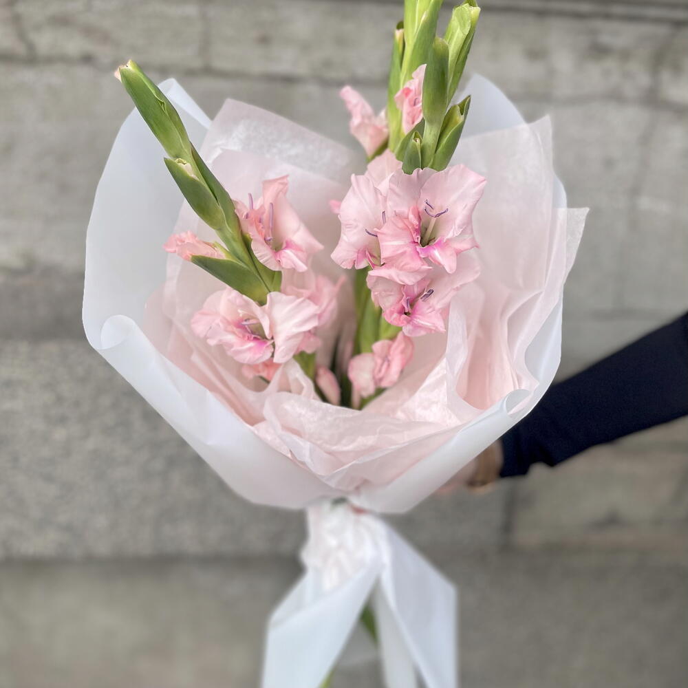 Монобукет нежных гладиолусов🎀