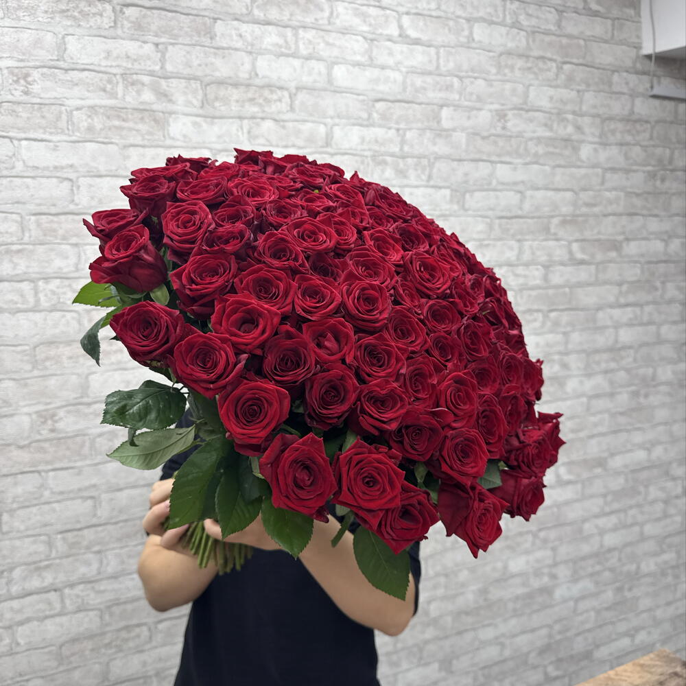 101 красная роза 🌹♥️️♥️
