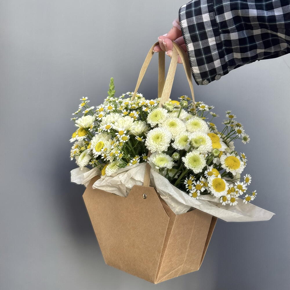 Сумка-композиция с ромашками 🌼