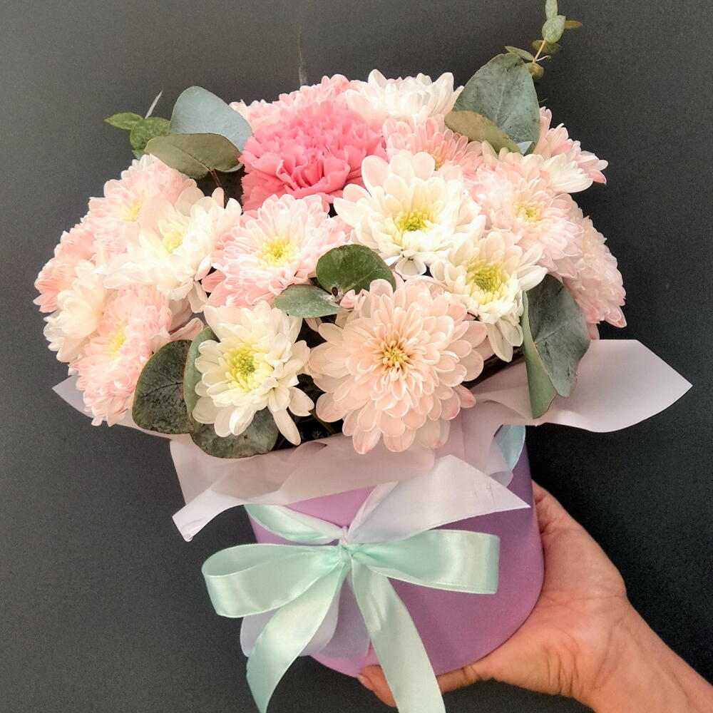 Цветы в коробке  002🌹💐💖