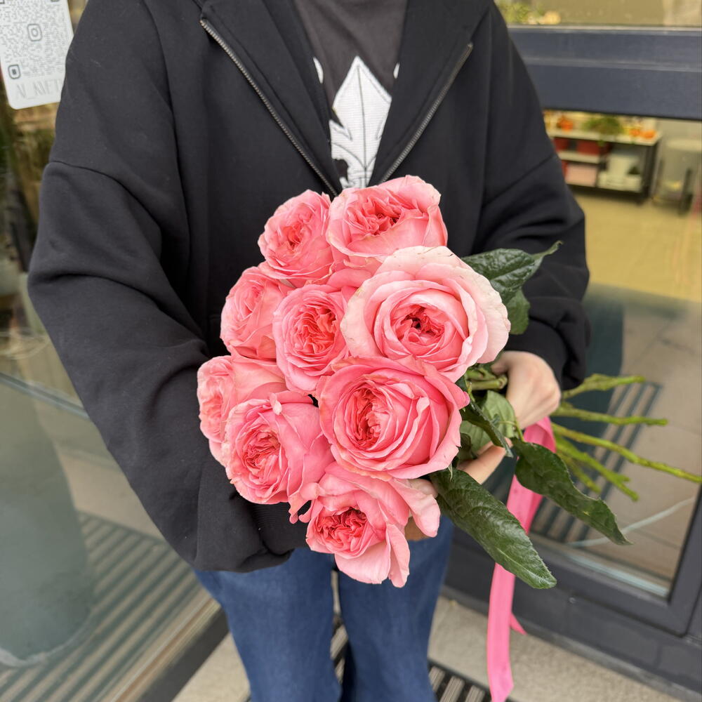 Букет из 9 пионовидных роз Pink Expression