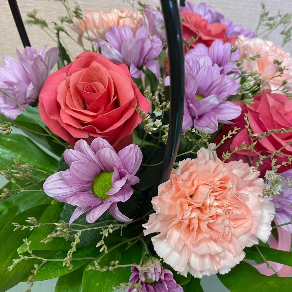 Flores en el bolso