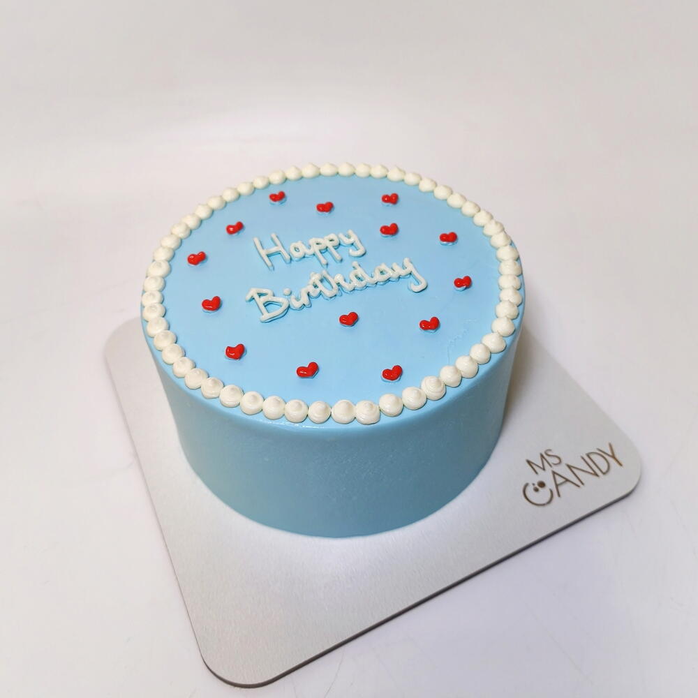 Бенто - торт "Happy birthday голубой", вес 450г, парню, любимому, мужчине, коллеге, на день рождения