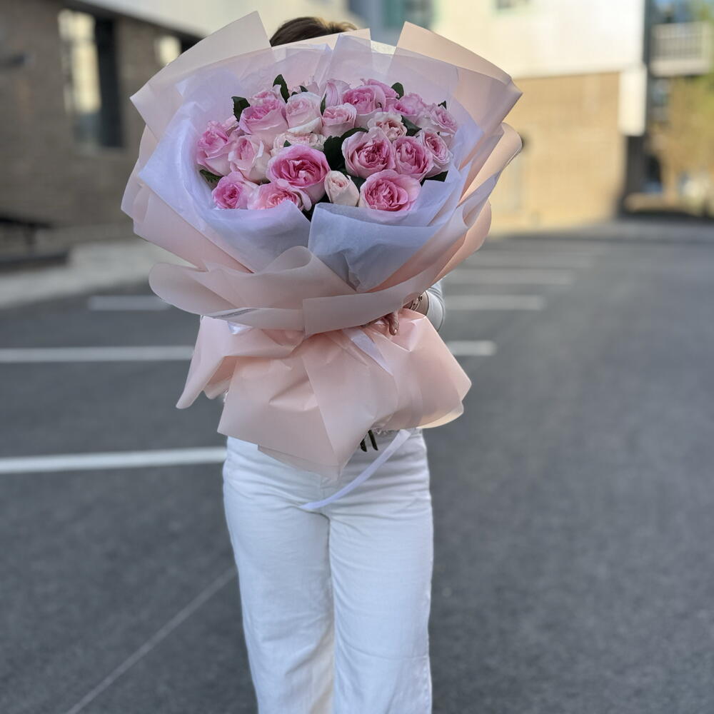 Roses in lavish packaging