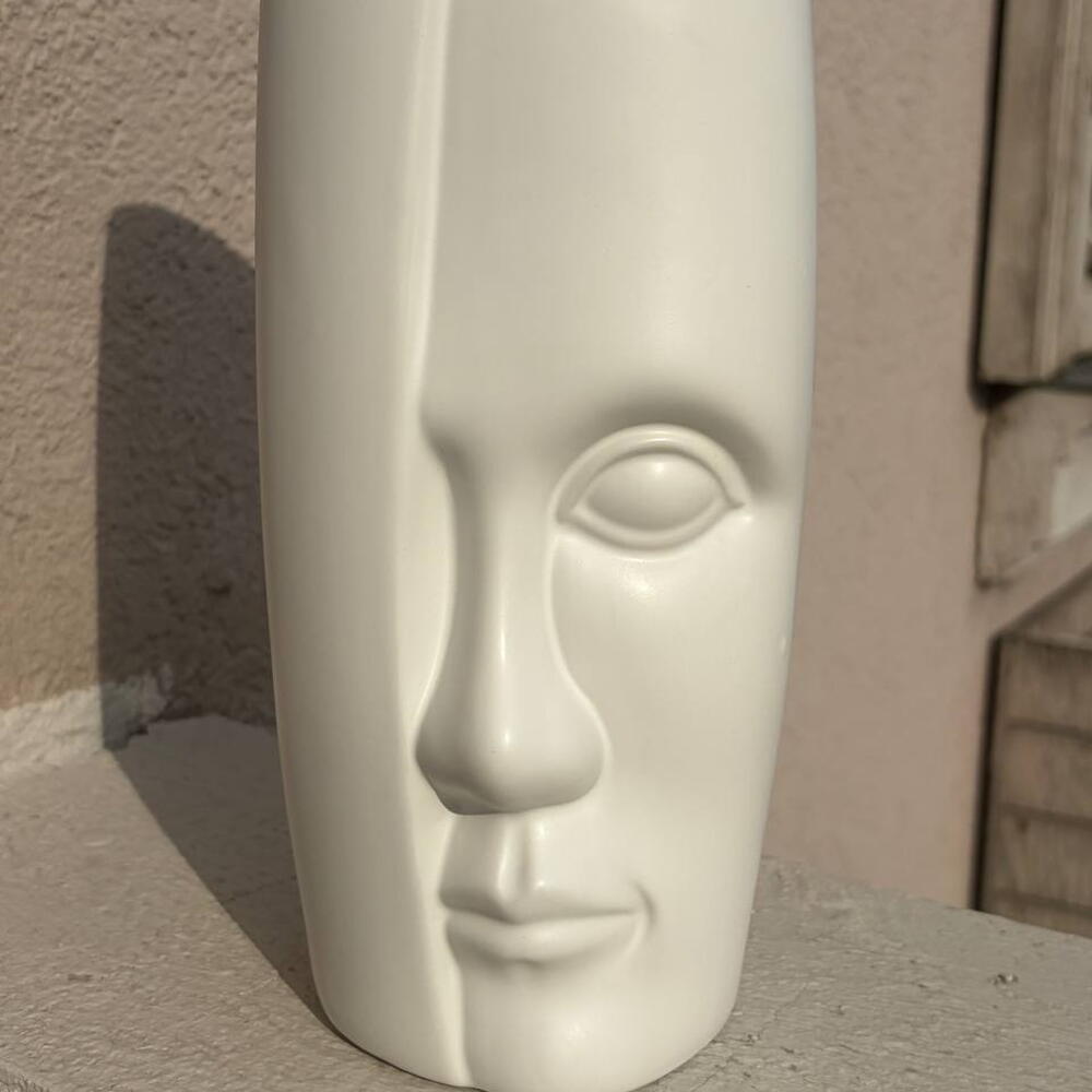 vase white face 30 cm