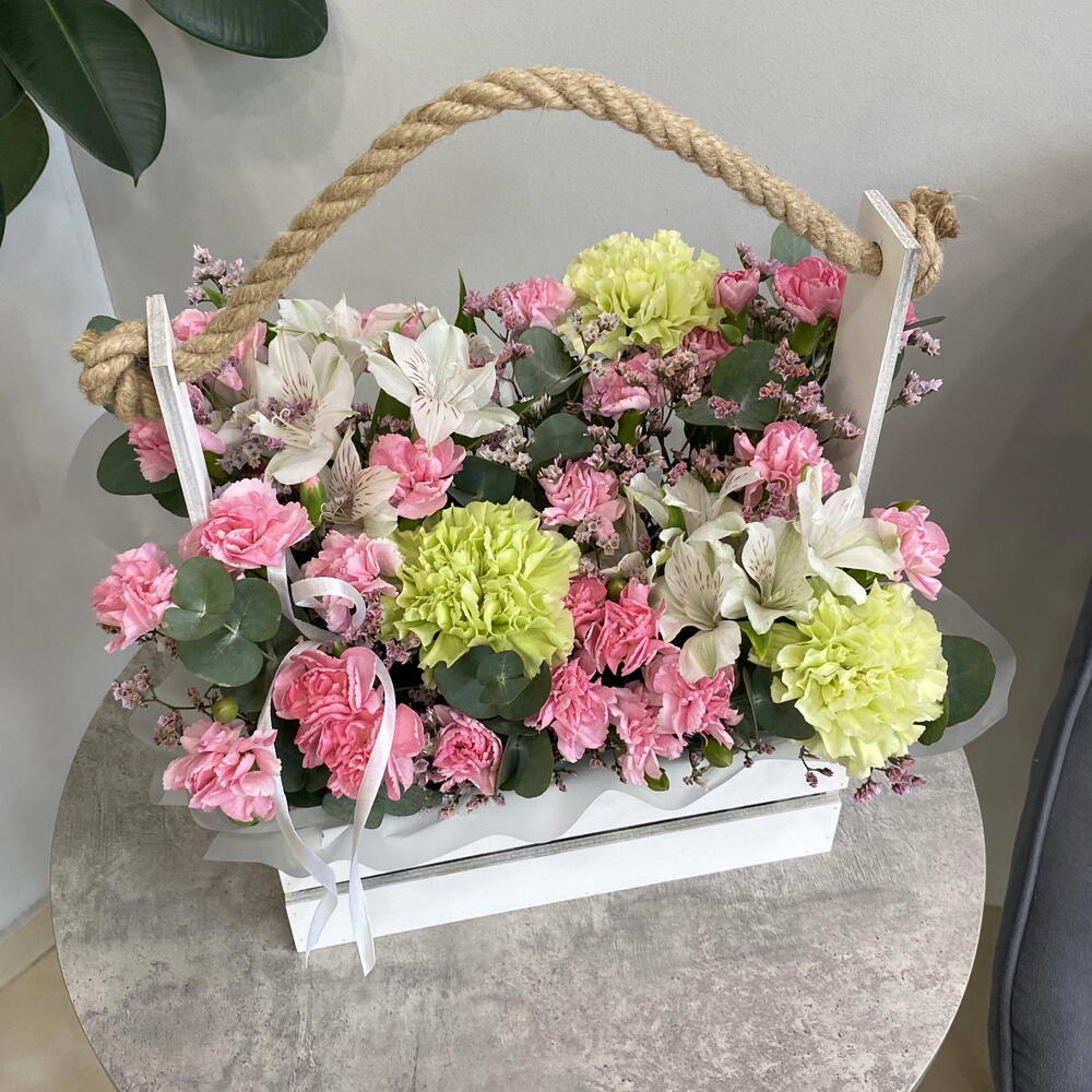 Летняя композиция в ящике 🌿💛