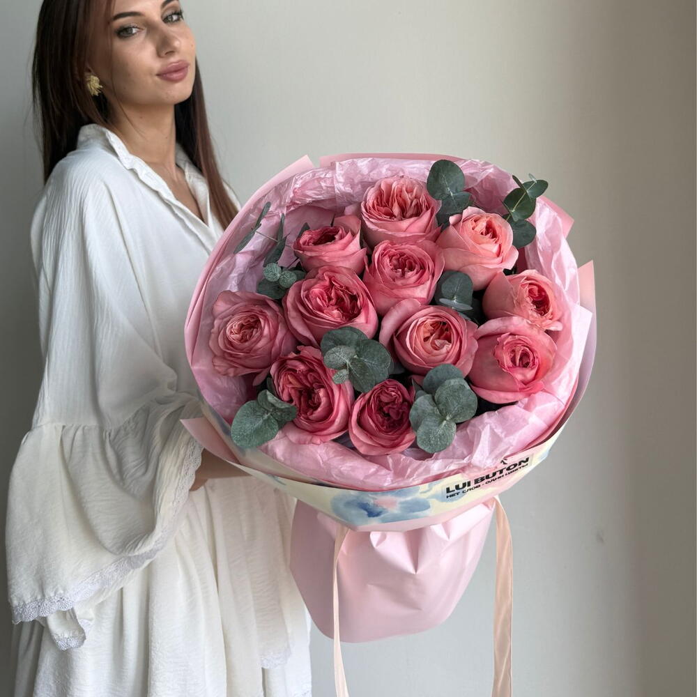 Букет "11 пионовидных роз Pink Expression"