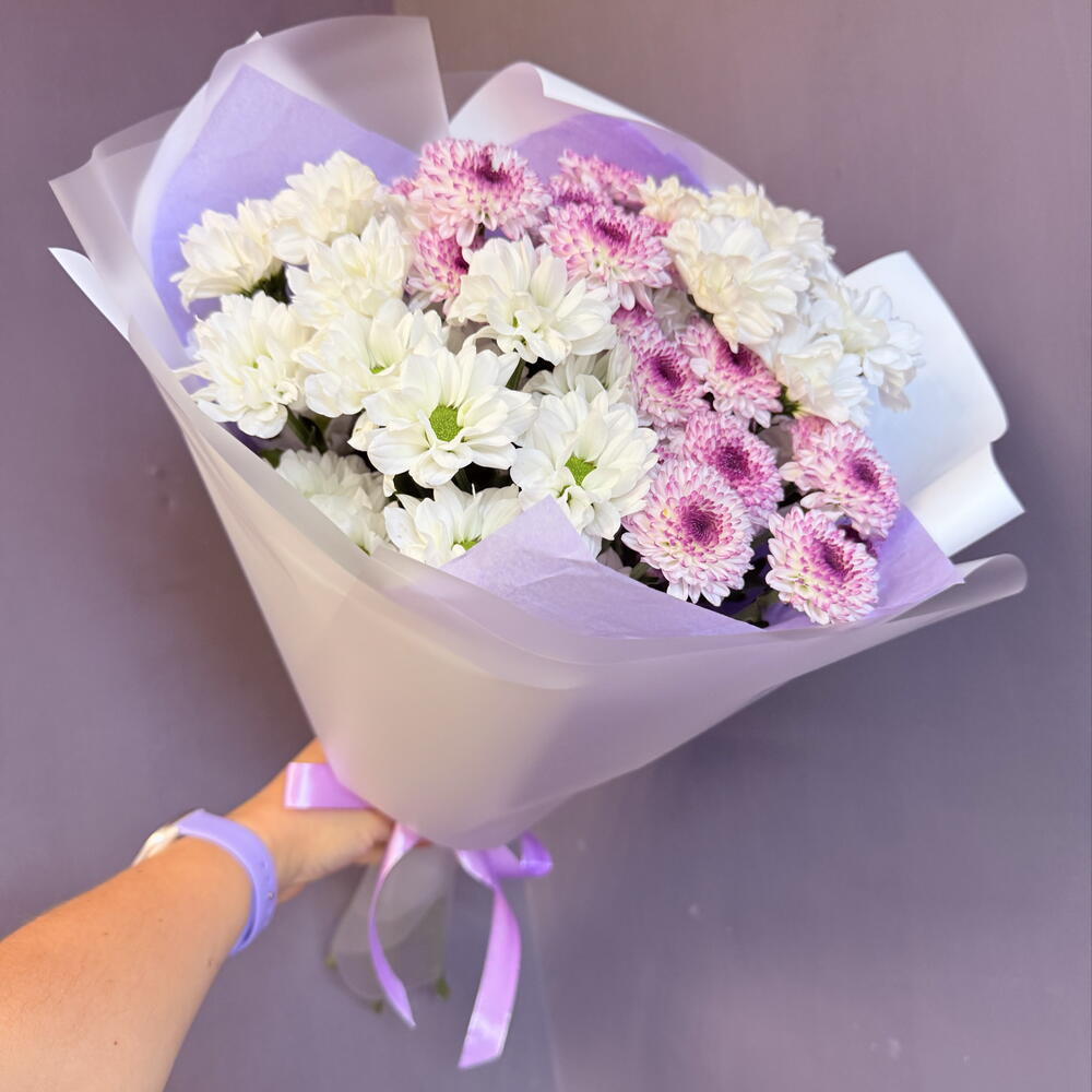 Букет кустовых хризантем микс💟
