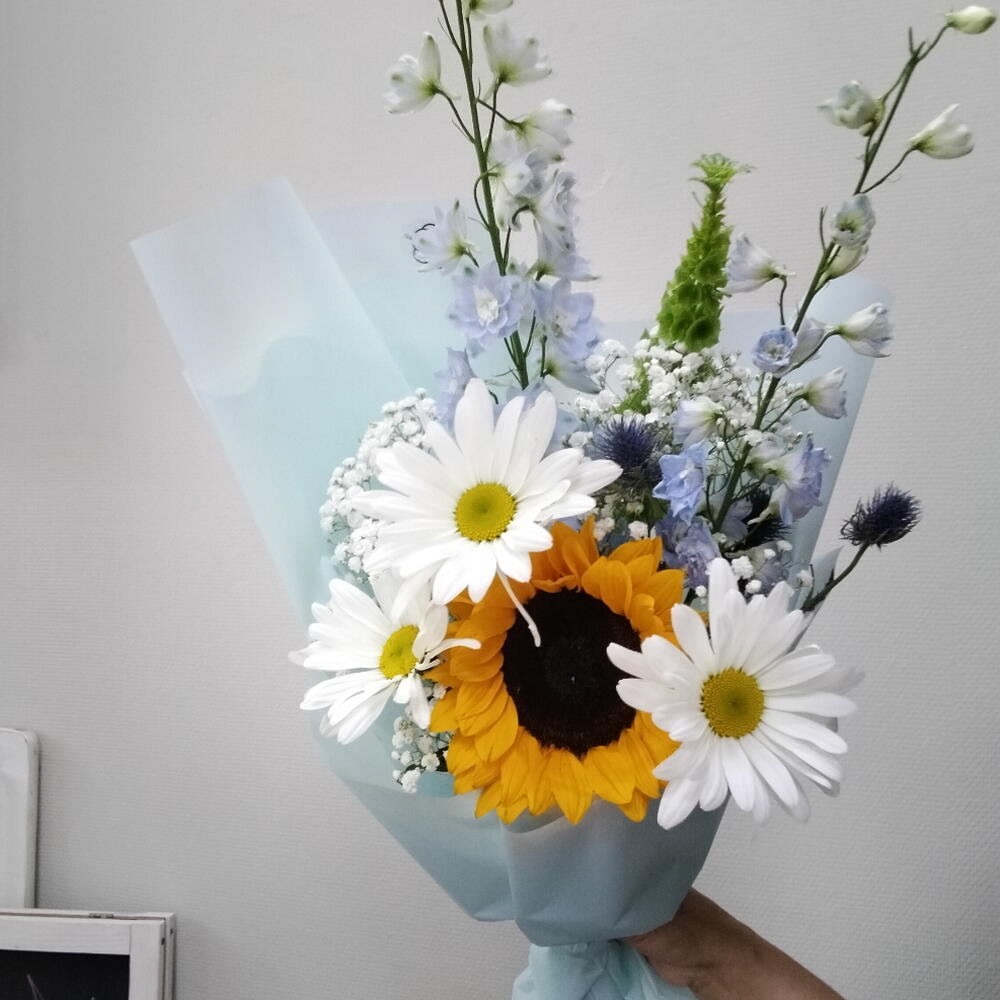 Букет с подсолнухом 🌻