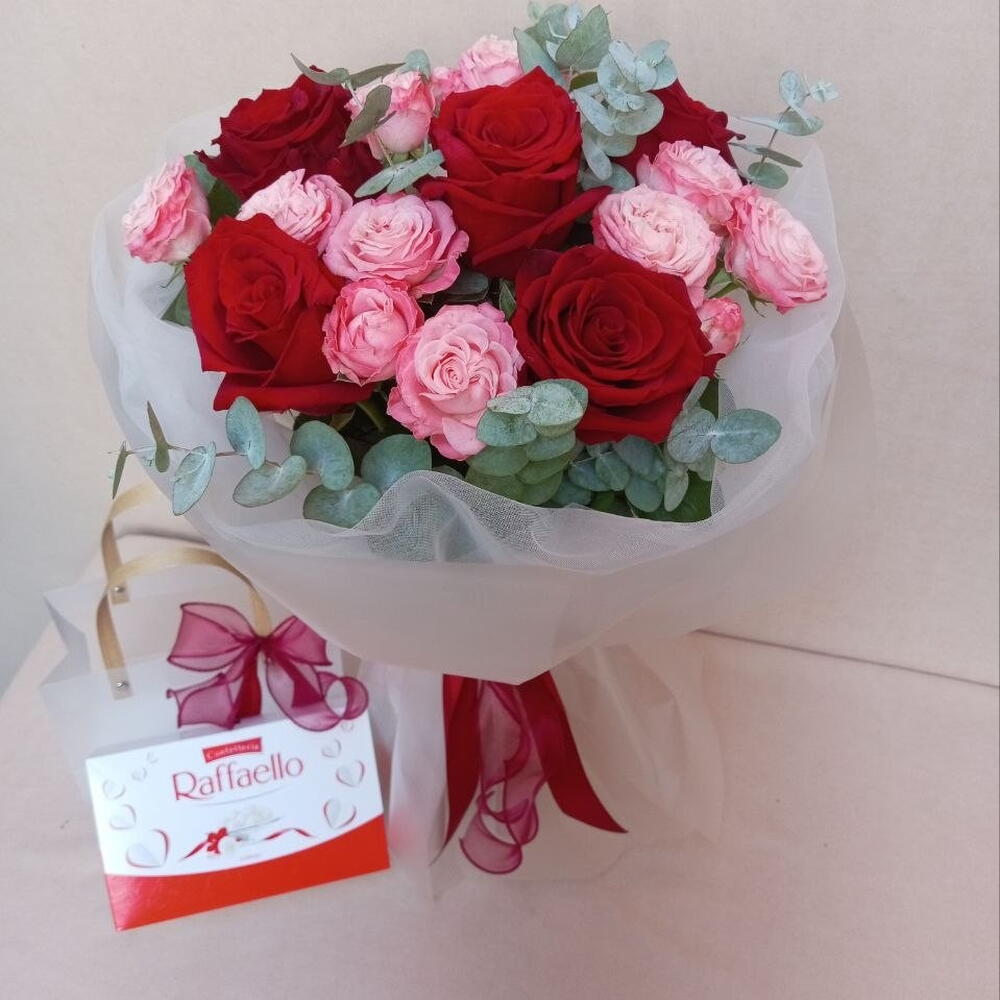 Mix roses + Raffaello