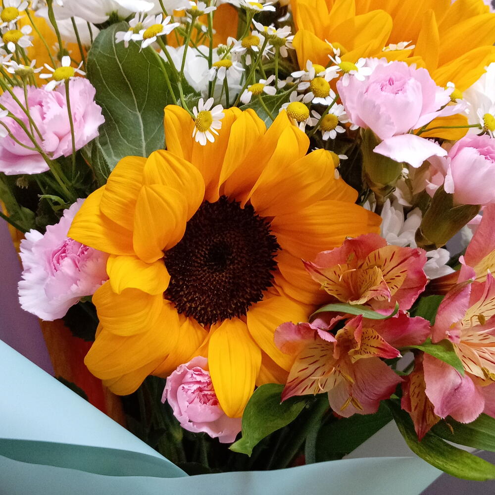 Букет с подсолнухами 🌻