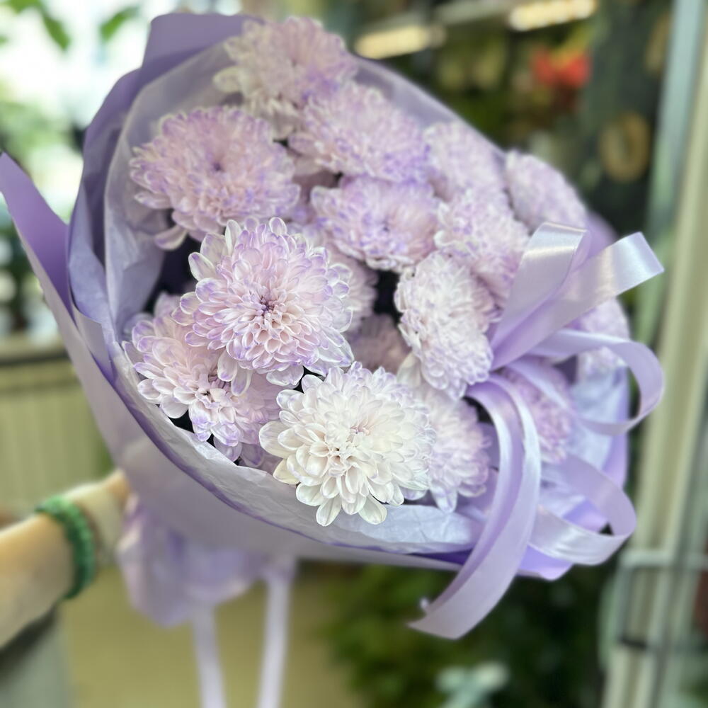 Супер букет из хризантем 💜