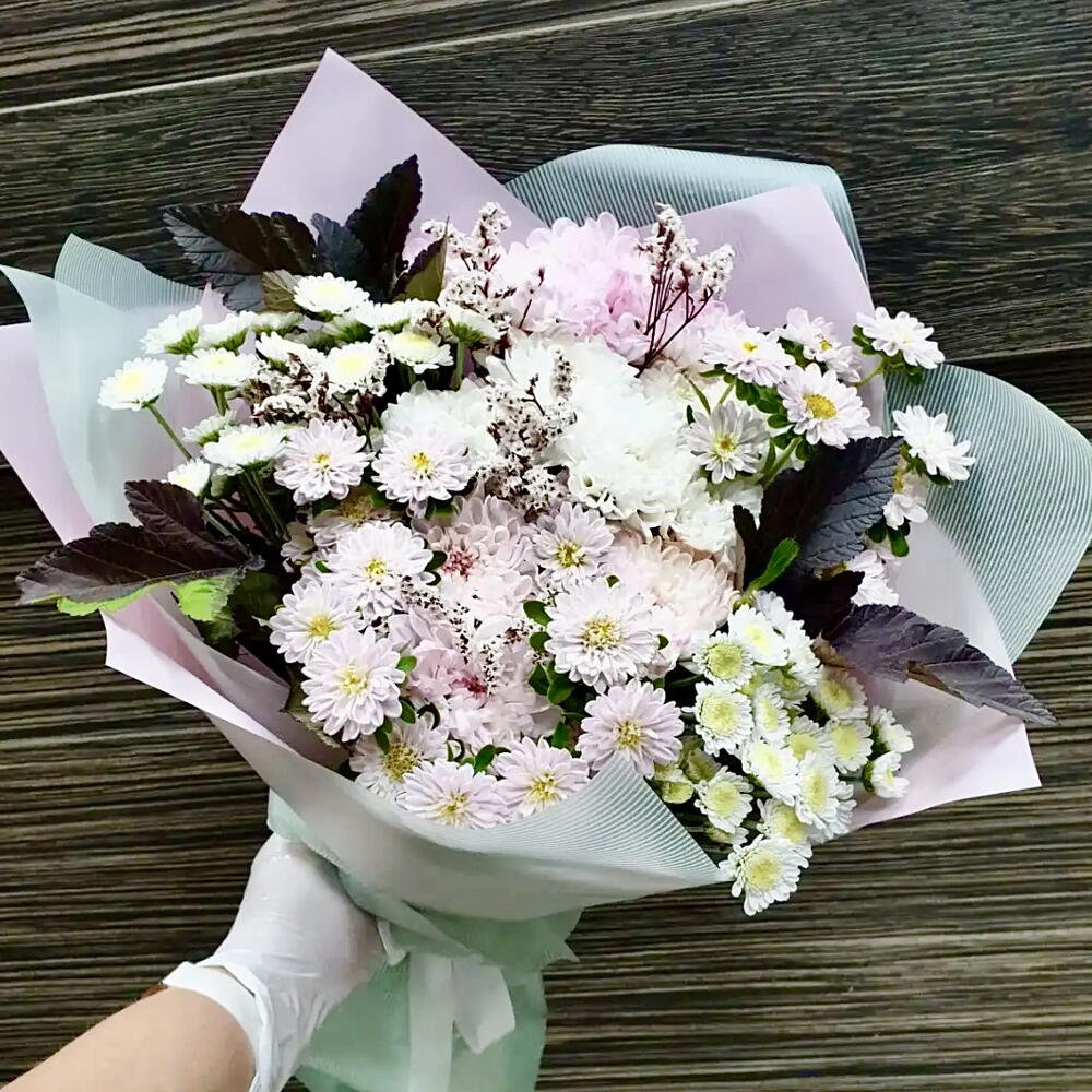 Астры и хризантемы микс