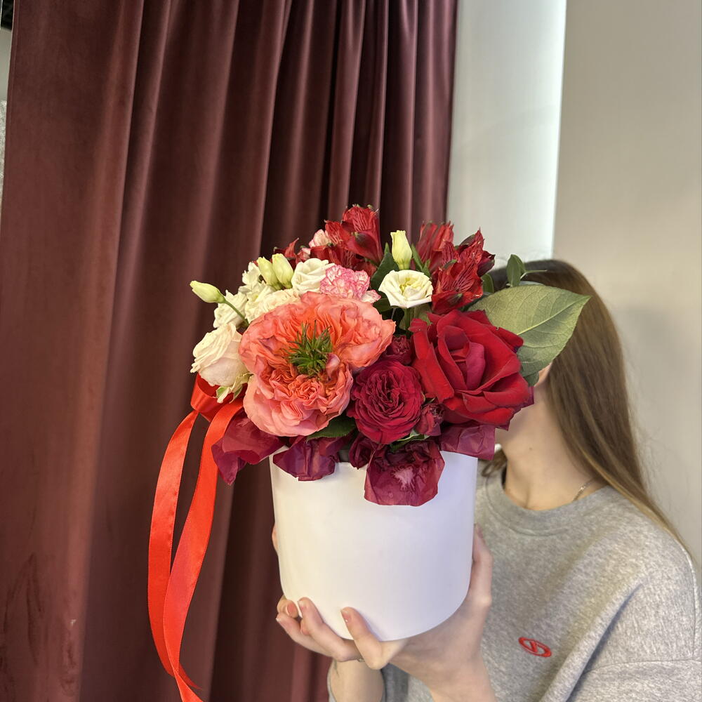 Композиция «алое сердце»