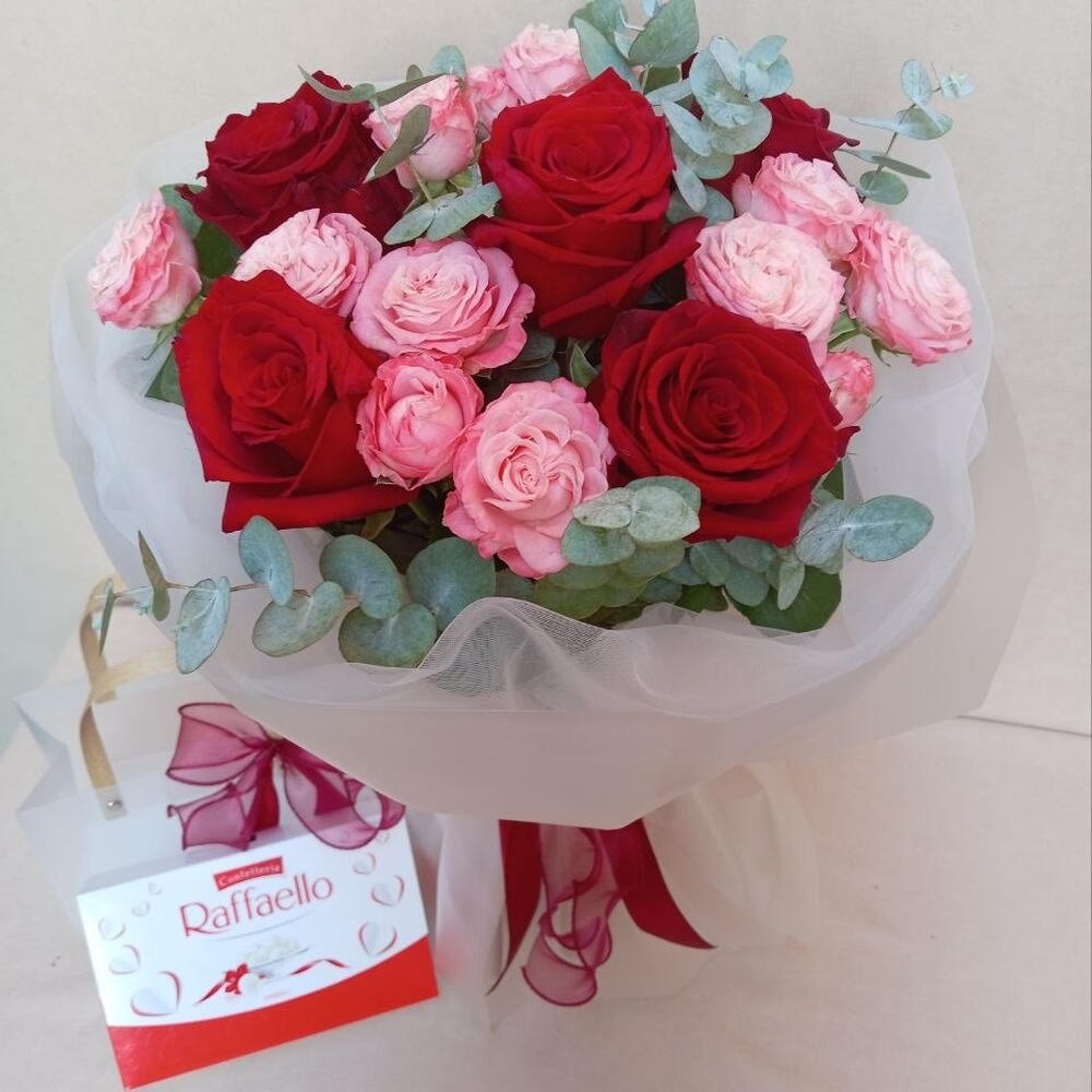 Mix roses + Raffaello
