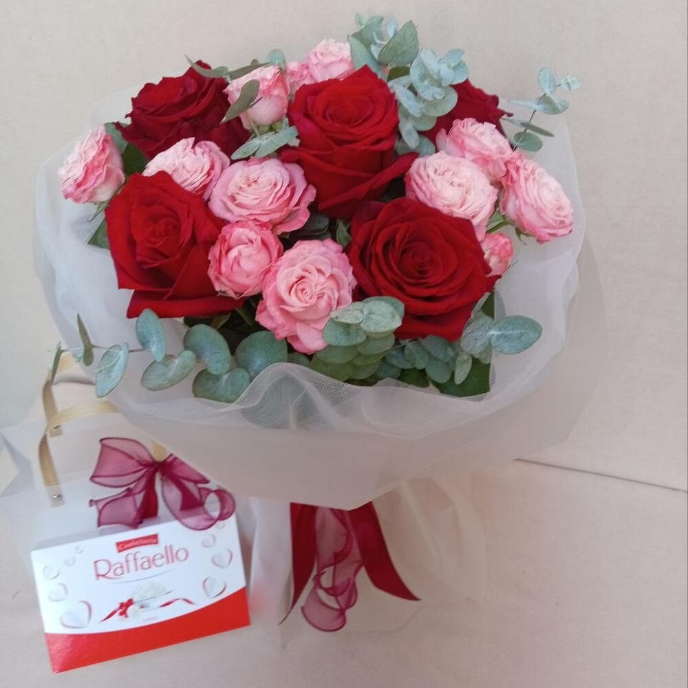 Mix roses + Raffaello