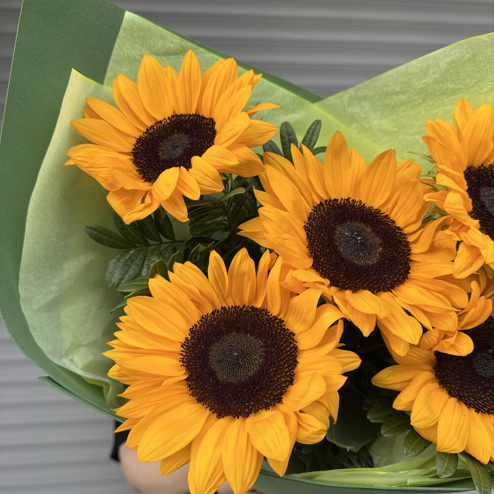 Букет из 5 подсолнухов 🌻