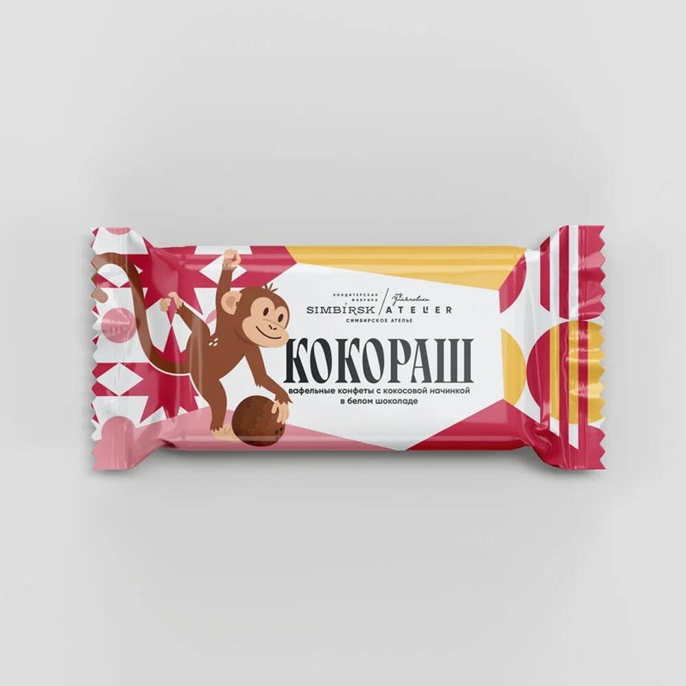 Вафельные конфеты «Кокораш» в белом шоколаде Simbirsk Atelier / Подарочный набор сладостей