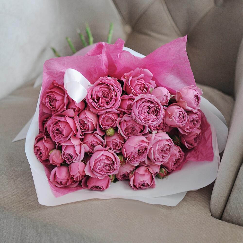 Crimson peony -shaped roses