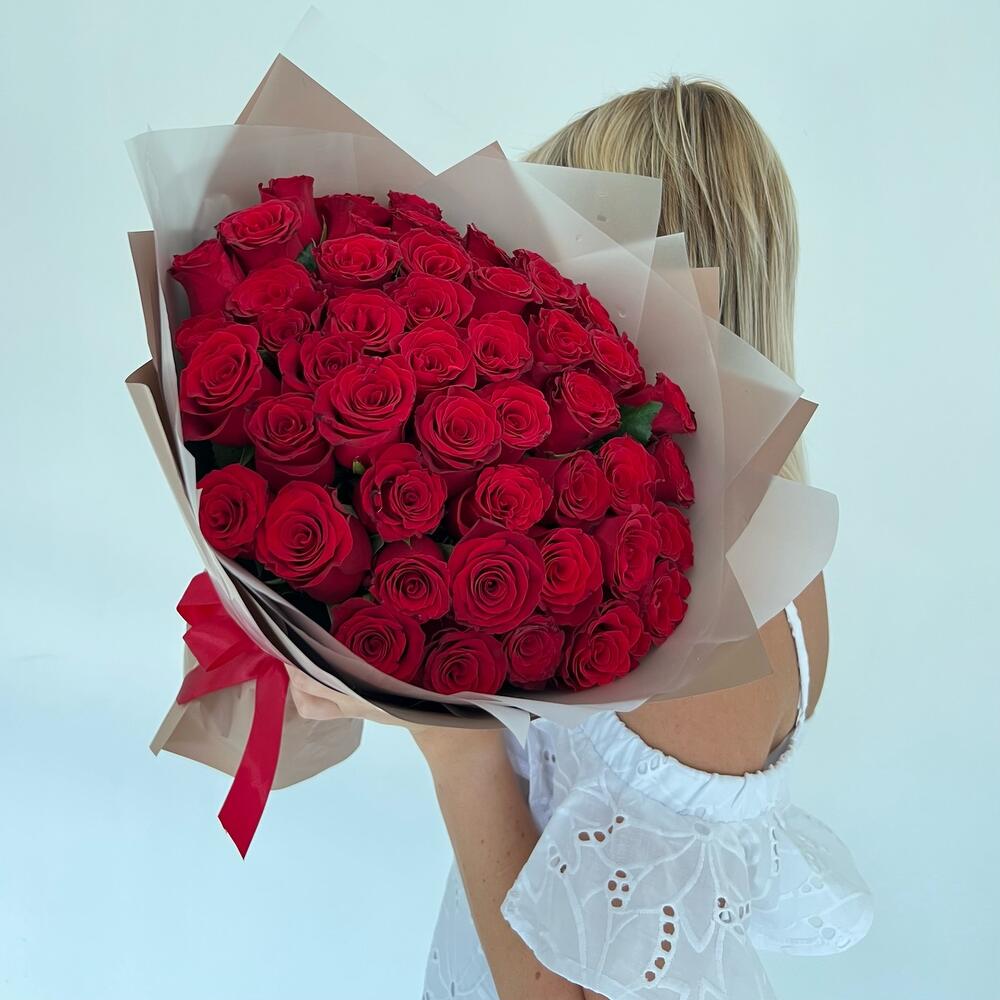 Букет 51 красная Роза, Цветы и подарки в Санкт-Петербурге, купить по ...