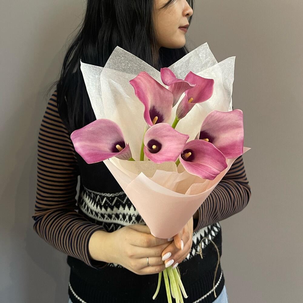 Букет из розовых калл🎀