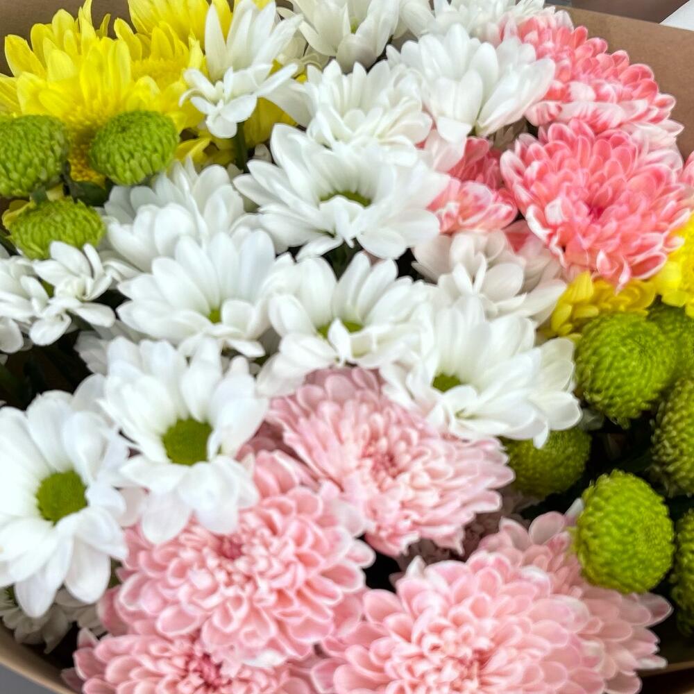 Букет из  куст. хризантем микс