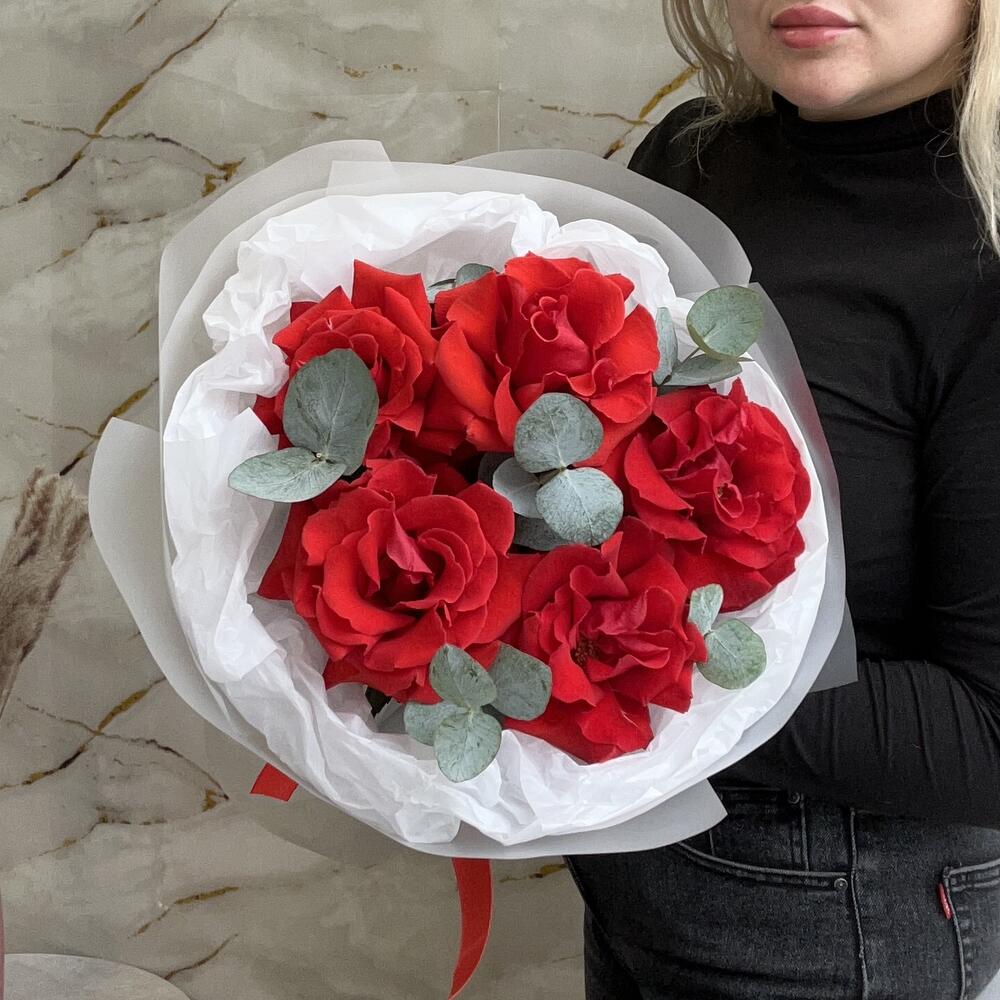 Французские розы с эвкалиптом 💗