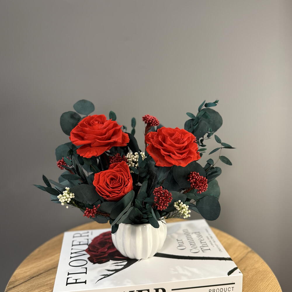 Красные стабилизированные розы 🌹