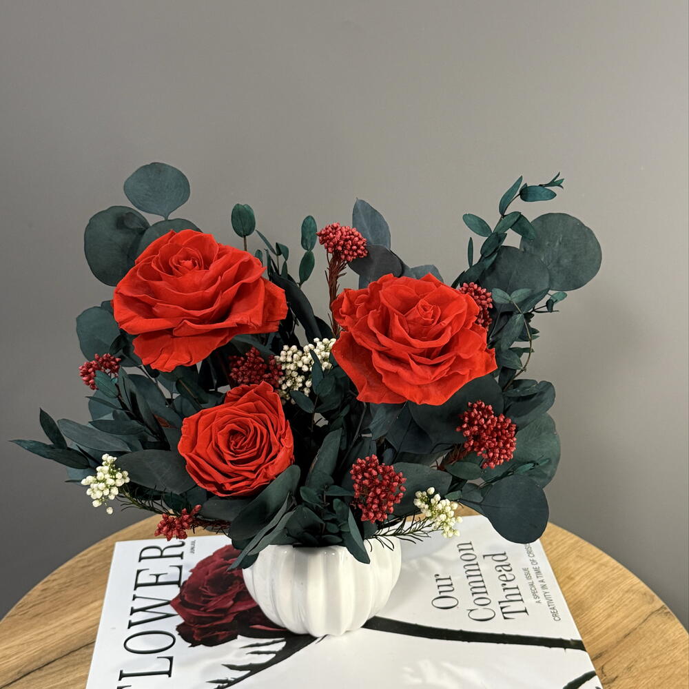 Красные стабилизированные розы 🌹