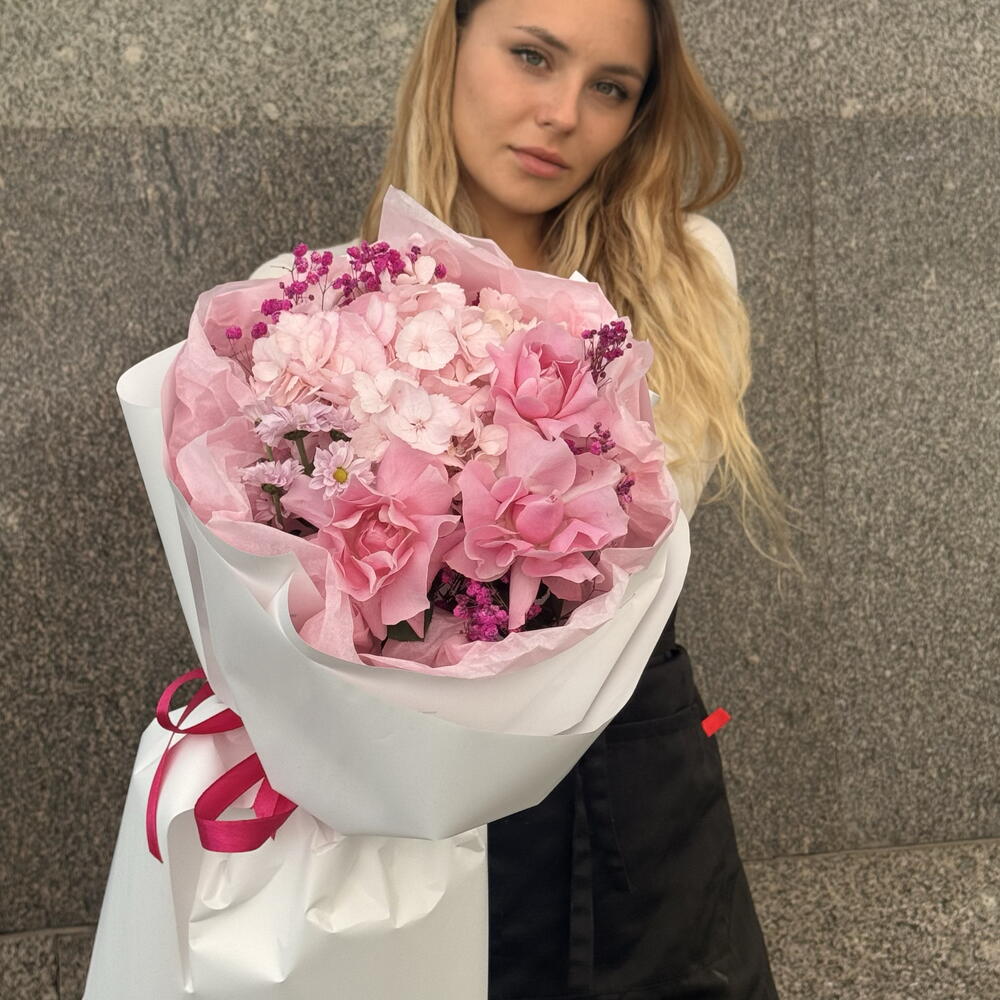 Французская Роза 🌸 Гортензия 💕 Гипсофила🥰
