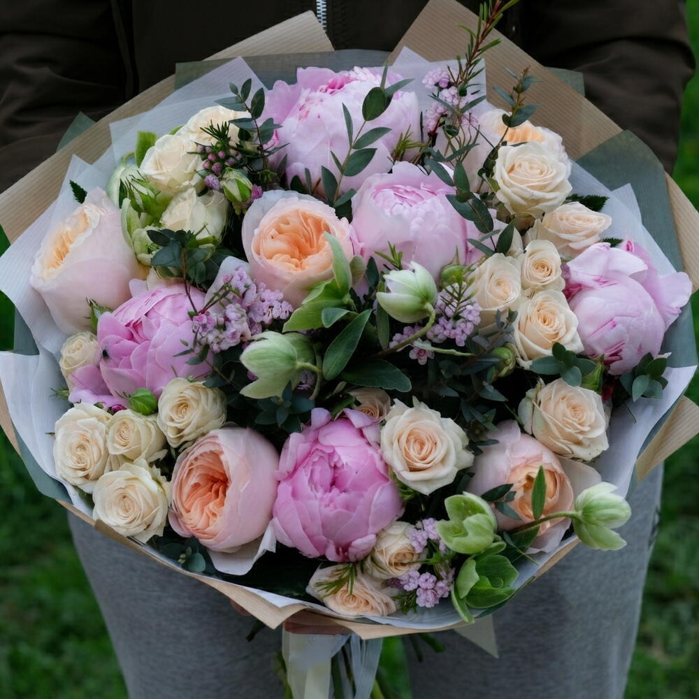 Букет с пионами "Восторг"