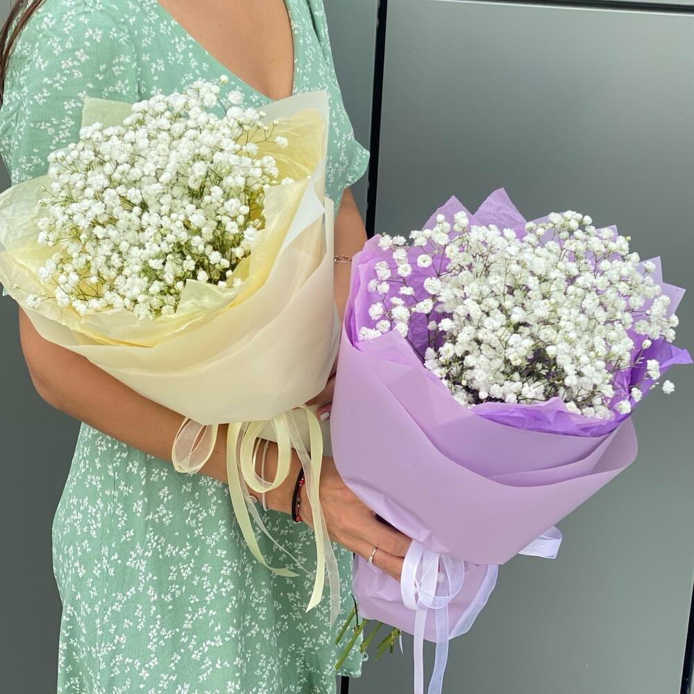 Букет Воздушное облачко из 5 веток гипсофилы