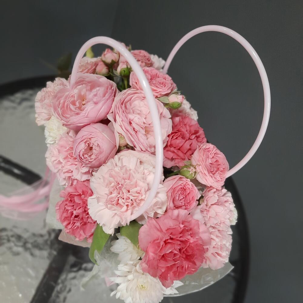 Flowers in a handbag