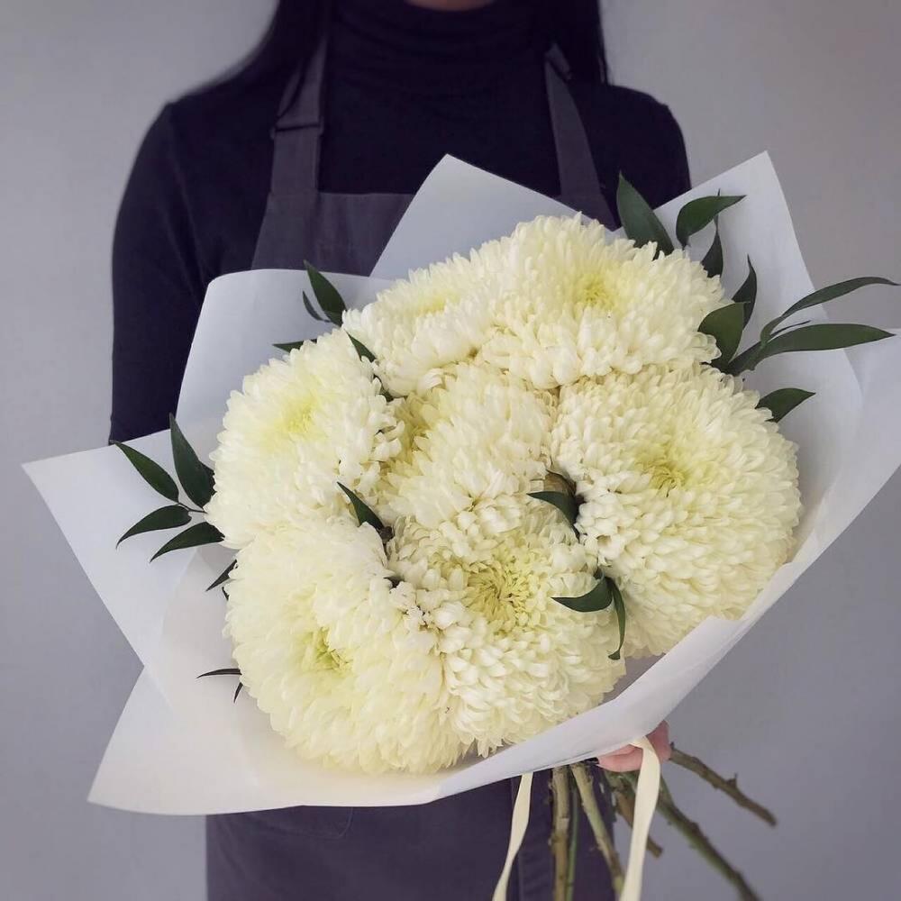Хризантемы белые 💝 бигуди