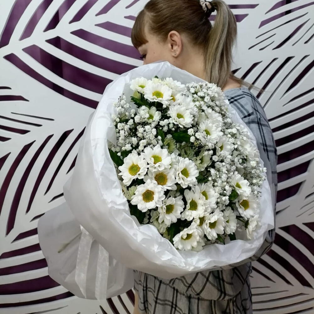 Букет из хризантем Сантини