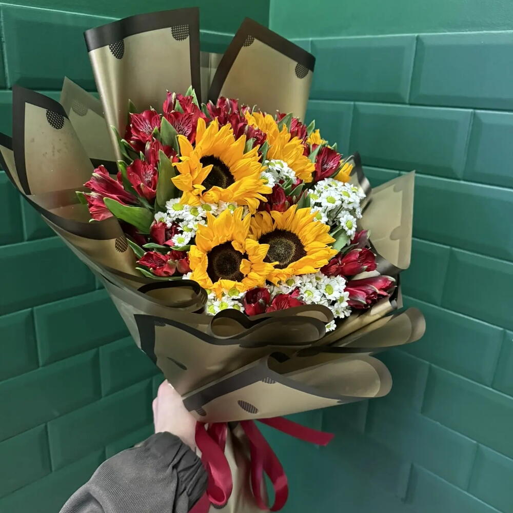 Букет из подсолнух