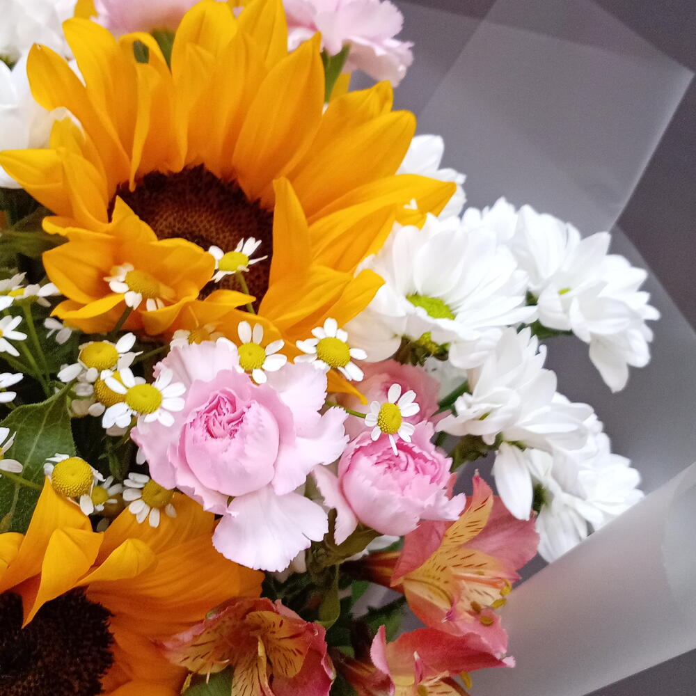 Букет с подсолнухами 🌻
