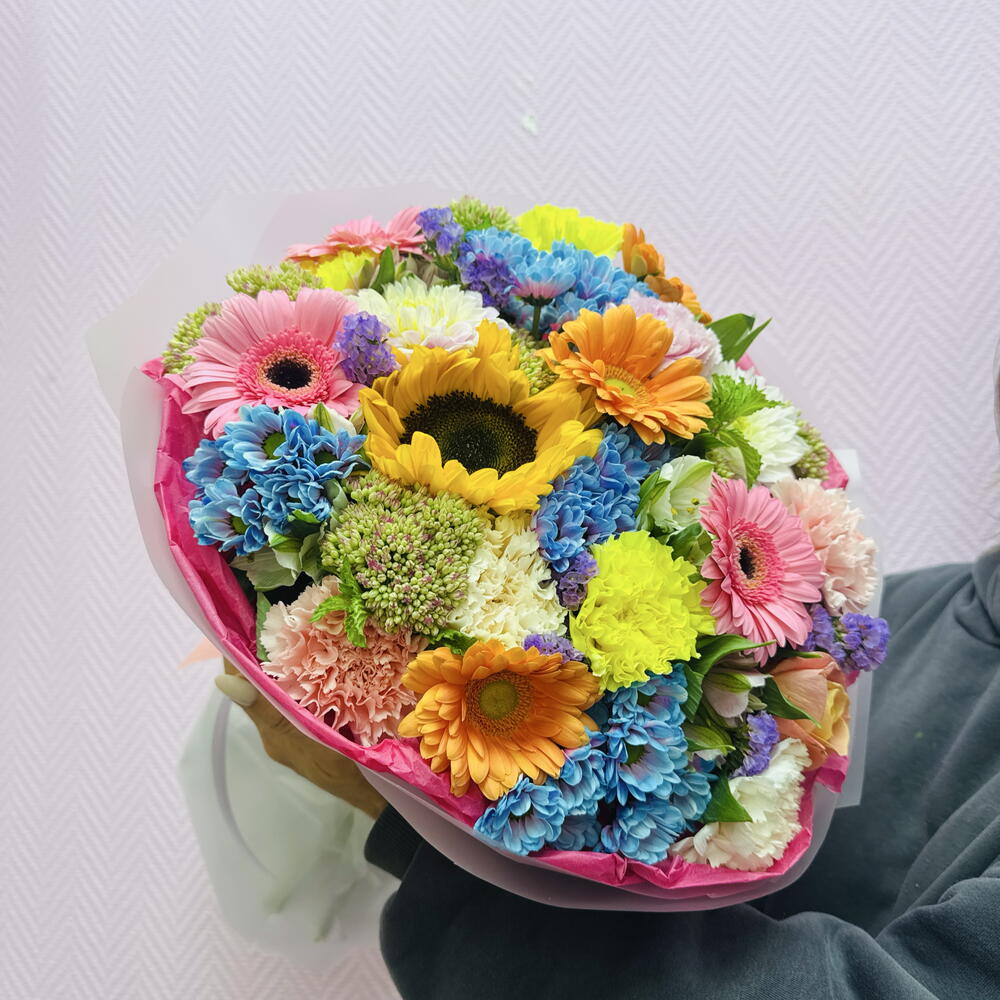 Дофаминовый букет для самой любимой девушки на свете 😍🌸♥️. Яркий сочный букет на День рождение 😍🤩♥️