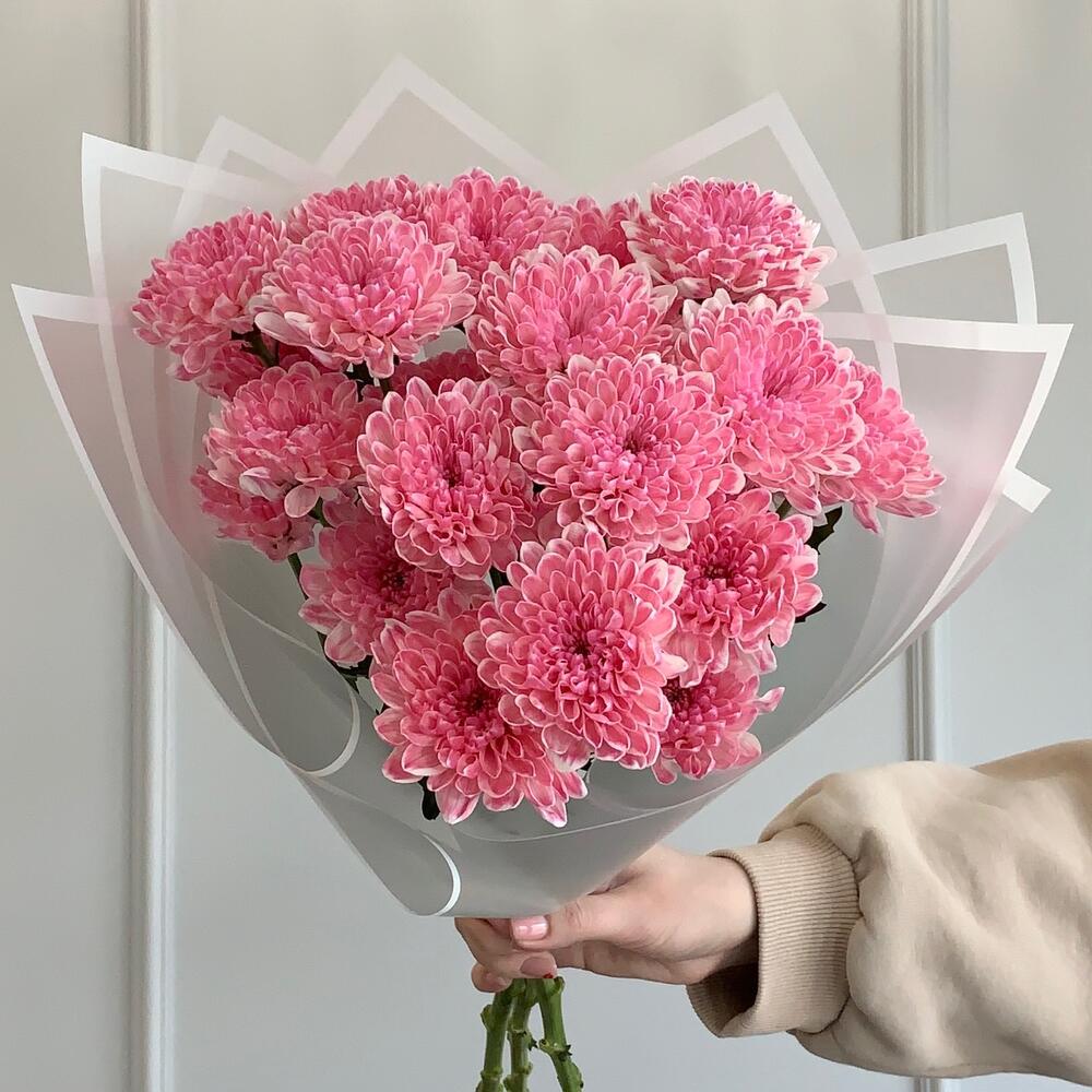 Малиновый букет 💕 кустовая хризантема