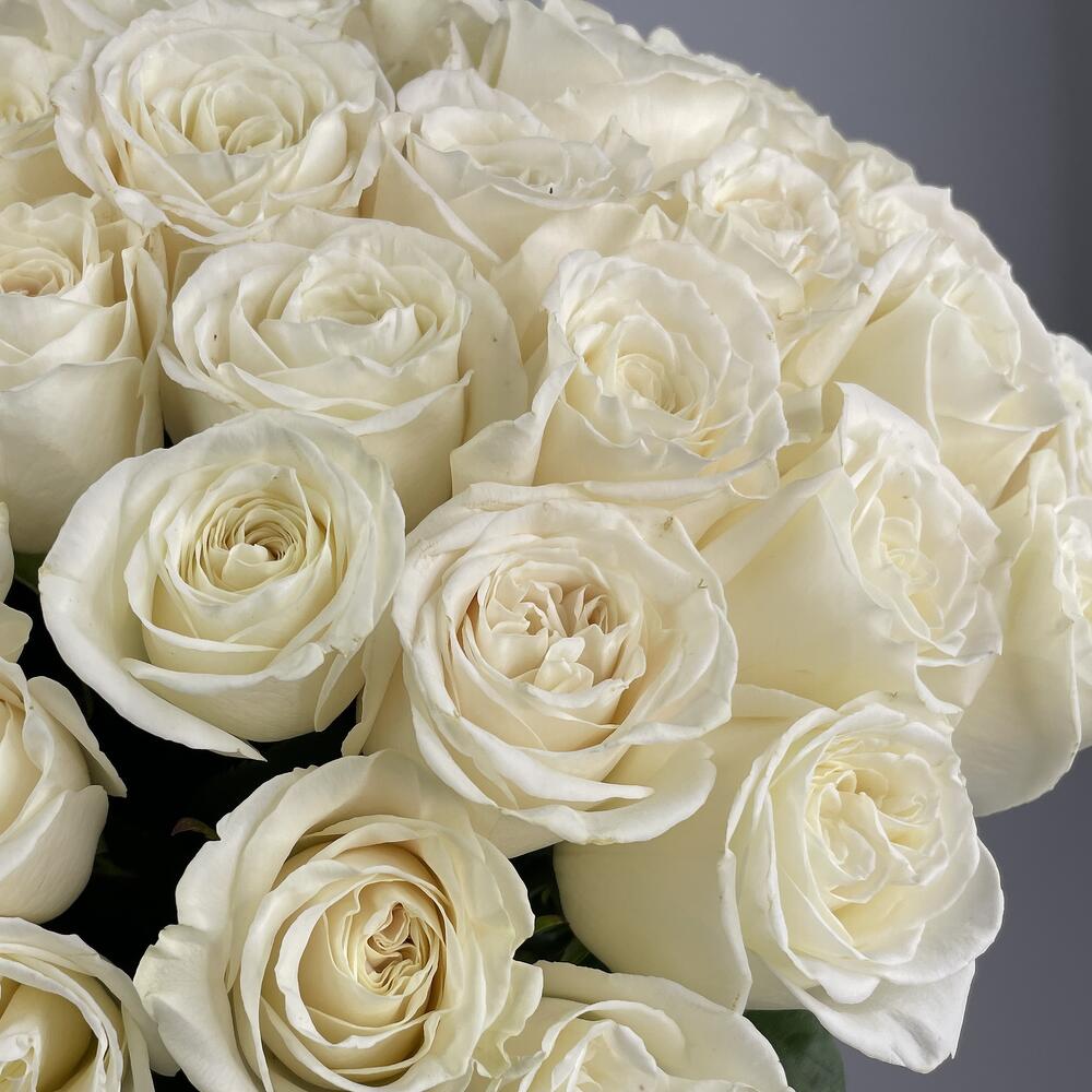 🌹 Букет от Flowersgift из 51 белой розы ▪️ 12